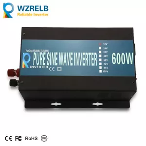 600W Power Pure Sine Wave Inverter 18V to 110V Converter Car Power for RV Camp - Picture 1 of 12