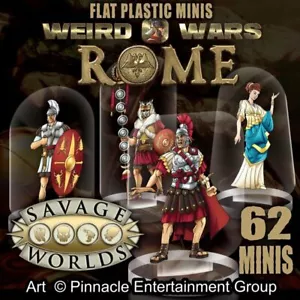 Arcknight Flat Plastic Miniatures - Weird Wars Rome Set - 62 2D Minis - Picture 1 of 5