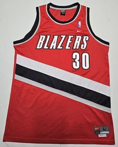 NIKE Red Stitched Rasheed Wallace #30 Trail blazers Jersey Size Large +2" NBA - Picture 1 of 8