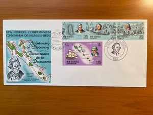 NEW HEBRIDES (British) 1974 Discovery Bicentenary, Set of 4 on FDC - Picture 1 of 1