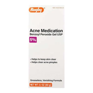 Rugby Acne Medication, 5% Benzoyl Peroxide Gel – 2.1 oz - Picture 1 of 1