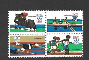 US STAMP 1791-94 MOSCOW SUMMER OLYMPICS 15 CENT BLOCK MINT NH OG FREE SHIP - Picture 1 of 1