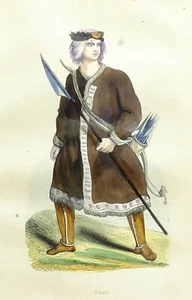 1846 - Ethnographie Russland - Handkolorierter Stich mit Passepartout (00490) - Bild 1 von 2