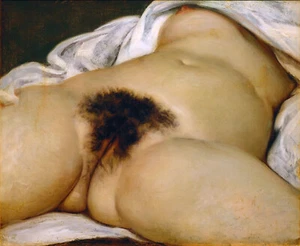 GUSTAV COURBET THE ORIGIN OF THE WORLD  REALISM ART  GICLEE PRINT FINE CANVAS - Picture 1 of 4