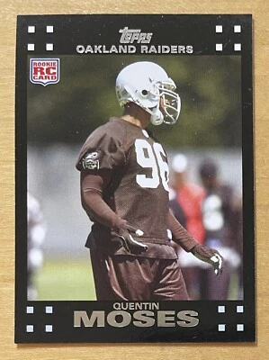 Quentin Moses Rookie 2007 Topps Football #357 Oakland Raiders NM-MT - Image 1 of 2