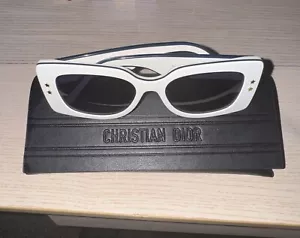 Christian Dior Diorpacific S1U Damen-Sonnenbrille weiß blau blaue Gläser AUTHENTISCH - Bild 1 von 7