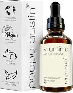 Poppy Austin 60 ml Vitamin C Serum für Gesicht mit Hyaluronsäure - Anti-Aging Tr - Bild 1 von 2