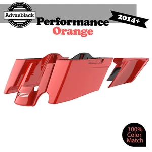 CVO Tapered Extended Stretched Saddlebags Fits Harley 2014+ PERFORMANCE ORANGE - Bild 1 von 19