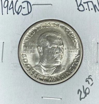1946-D B.T.W. COMMEMORATIVE SILVER HALF DOLLAR ~NICE COIN~ - Image 1 of 2