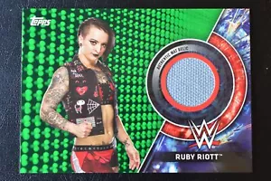 2018 Topps WWE Women's Division Mat Relics Royal Rumble Green Ruby Riott /150 - Picture 1 of 2