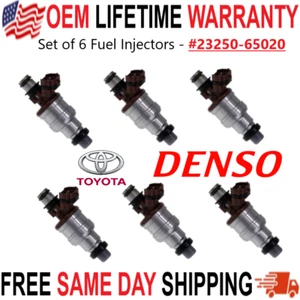 x6 Injecteurs de carburant OEM DENSO pour Toyota Pickup 3.0L V6 1989-1995 #23250-65020 - Photo 1/4
