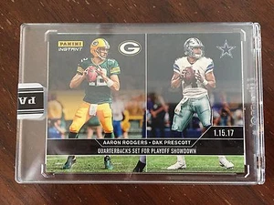 Panini Instant NFL 2016 1/1 negro Aaron Rodgers Dak Prescott #762 1/15/17 - Imagen 1 de 2