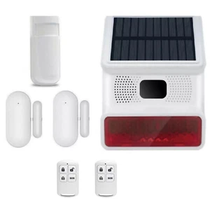 Solar Wireless Home Security Einbruchmeldeanlage, Haus Garage Schuppen Alarm - Bild 1 von 15