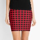 Women's Plaid Stretchy Skirt Casual Bodycon Set of Two Size M/L