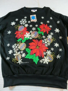 TURTLE BAY HOLIDAY CHRISTMAS SWEATSHIRT SIZE XL NWT NEW OLD STOCK - Picture 1 of 9