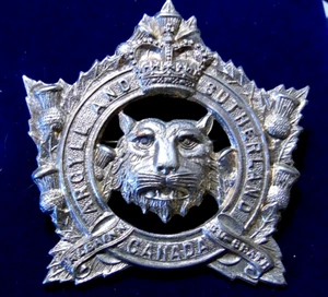 Distintivo berretto QC CANADA forze armate canadesi Argyll & Sutherland Highlanders - Foto 1 di 2