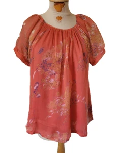 Ishwar Blouse en mousseline Vintage 80 90 muslin blouse T.40 sz M - Imagen 1 de 10