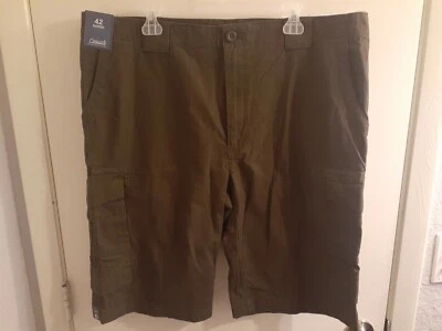 Roundtree & Yorke Casuals Flat Front Olive Green Cargo Shorts Men's Sz 42  NWT - Image 1 of 4