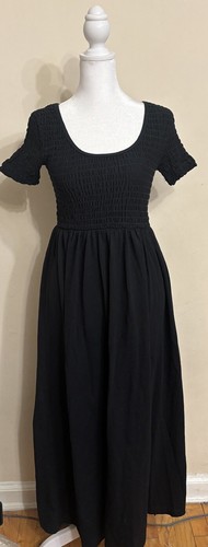 UNDERCOVER Maxi abito vintage Victoria Secret Moda International nero smoked taglia small USA