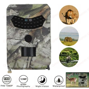 1080P HD Trail Wildlife Camera Trap Game Hunting Cam PIR Night Vision WR - Picture 1 of 13