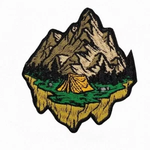 Mountain National Park Hiking, Travel Camping Tent Embroiderd Hook Patch Badge-C - Picture 1 of 2