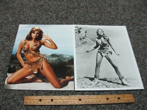 8 x 10 pair of photos Raquel Welch famous Bikini photo color & B&W - Picture 1 of 2