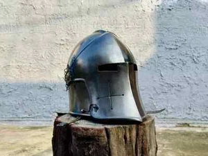 Mittelalter Stachelhelm - Rollenspiel Ritter tragbarer Stahlhelm - Bild 1 von 4
