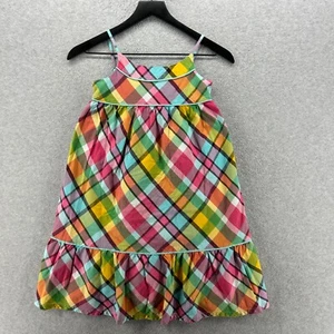 Gap Dress Girls Size Medium 8 Multicolor Plaid Sleeveless Shift Lined - Picture 1 of 11