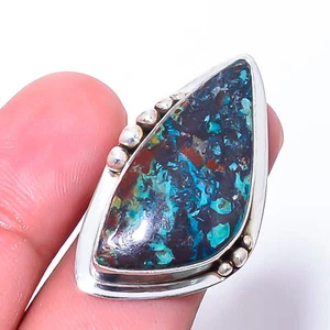 Chrysocolla - Madagascar Gemstone 925 Sterling Silver Jewelry Ring s.6 Sku10 - Picture 1 of 2