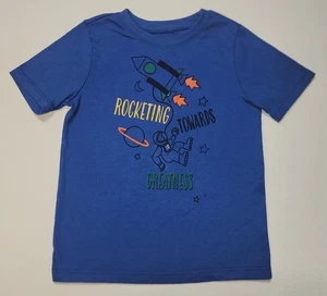 Garanimals Boy 3T Short Sleeve Tee Blue Astronaut T-Shirt Graphic Print Rocket - Bild 1 von 5