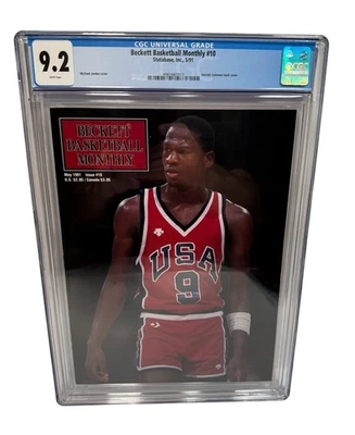 Michael Jordan Beckett Basketball Monthly Magazine Olympics 5/91 #10 CGC 9.2 - Image 1 of 2