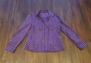 Ladies Purple Striped Blouse From Next Size 16 - Bild 1 von 5