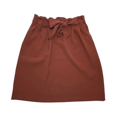 Falda Lululemon Noir Talla 8 Arcilla Rústica Tiro Alto Bolsillos Frontales Corbata Cintura Foto 1 de 4