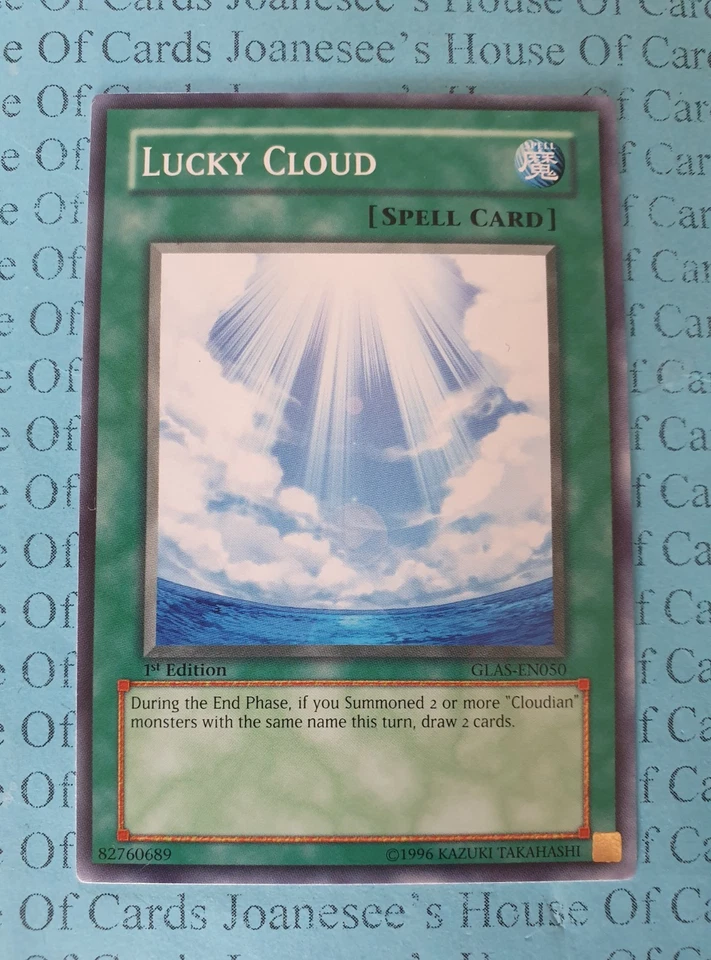 GLAS-EN050 Lucky Cloud Yu-Gi-Oh Card 1st Edition - Image 1 of 4