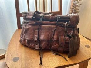 CHRISTIAN PEAU Handbag Leather Brown Solid Color 2wey Shoulder Strap From Japan - Picture 1 of 7