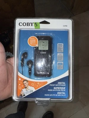Coby Digital Pocket AM/FM Radio Gray CX90 Over the Air Receiver - Image 1 of 4