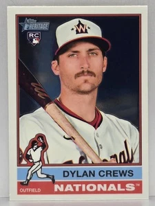 2025 TOPPS HERITAGE BASEBALL #247 DYLAN CREWS RC SP CHROME WASHINGTON NATIONALS - Picture 1 of 2