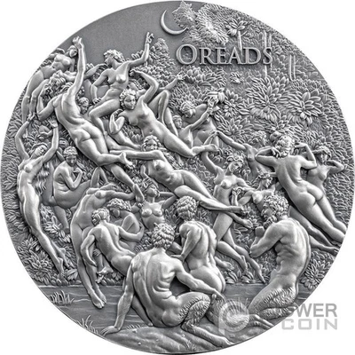 OREADS Celestial Beauty 5 Oz Silver Coin 5000 Francs Cameroon 2023 - Image 1 of 4