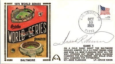 Frank Robinson Autograph 1979 World Series First Day Cover Baltimore MD - Image 1 of 2