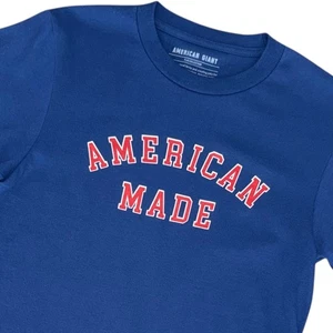American Giant Mens Flag Collection "American Made" Blue T-Shirt Size XS USA - Picture 1 of 8