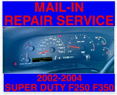 REPAIR SERVICE 2002-04 FORD F250 F350 Super Duty Instrument Cluster  Odometer - Image 1 of 2