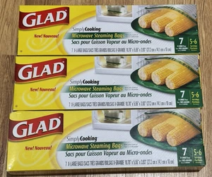3 Boxen Glad Simply Cooking Mikrowelle Dampfbeutel XL 21 Beutel, Auslaufmodell - Bild 1 von 2