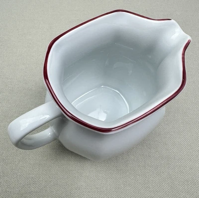 Form Marienbad Ingres Weiß Milchkännchen – mit rotem Rand – Porzellan 9 cm Roter - Bild 1 von 4