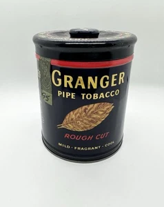Vintage Granger Rough Cut Pipe Tobacco Can Pointer Dog on Lid Liggett Myers E22 - Picture 1 of 4