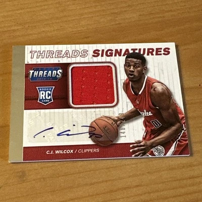 C.J. Wilcox 2014-15 Threads #26 RC Auto Game Worn Patch 146/249 LA Clippers-NBA - Image 1 of 3