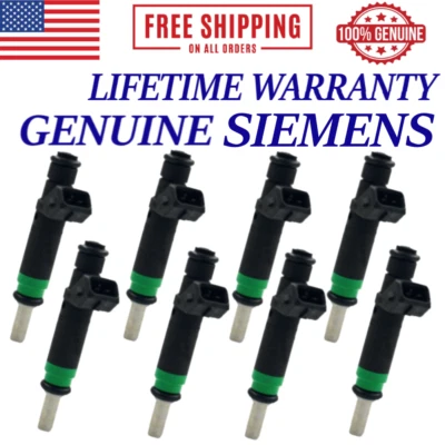 NEW 8 PIECES OEM SIEMENS FUEL INJECTORS FOR 2004, 2005 BMW 745Li 4.4L V8 - Image 1 of 3