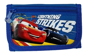 Disney Car Lightning Strikes Authentic Licensed Children Trifold Wallet (Blue) - Picture 1 of 7