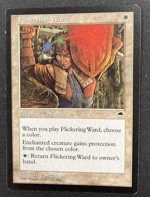 1998 FLICKERING WARD MAGIC THE GATHERING MTG WOTC TEMPEST CARD (AA)  3322 - Image 1 of 2
