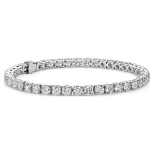 Cate & Chloe Olivia 18k White Gold Plated Silver Tennis Bracelet | Women's Brace - Picture 1 of 6