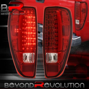 For 2004-2012 Chevy Colorado Chrome Red LED Tail Lights Stop Brake Signal Lamps - Picture 1 of 6